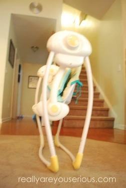 bright starts portible swing giveaway and review