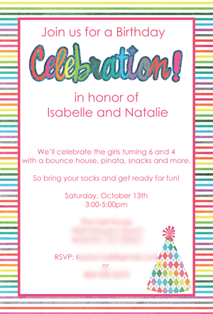 Girls Birthday Invite