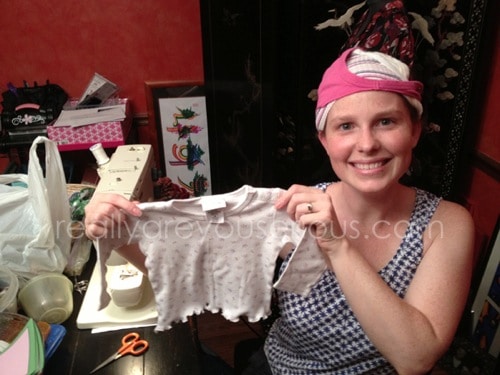 making a onesie into a shirt