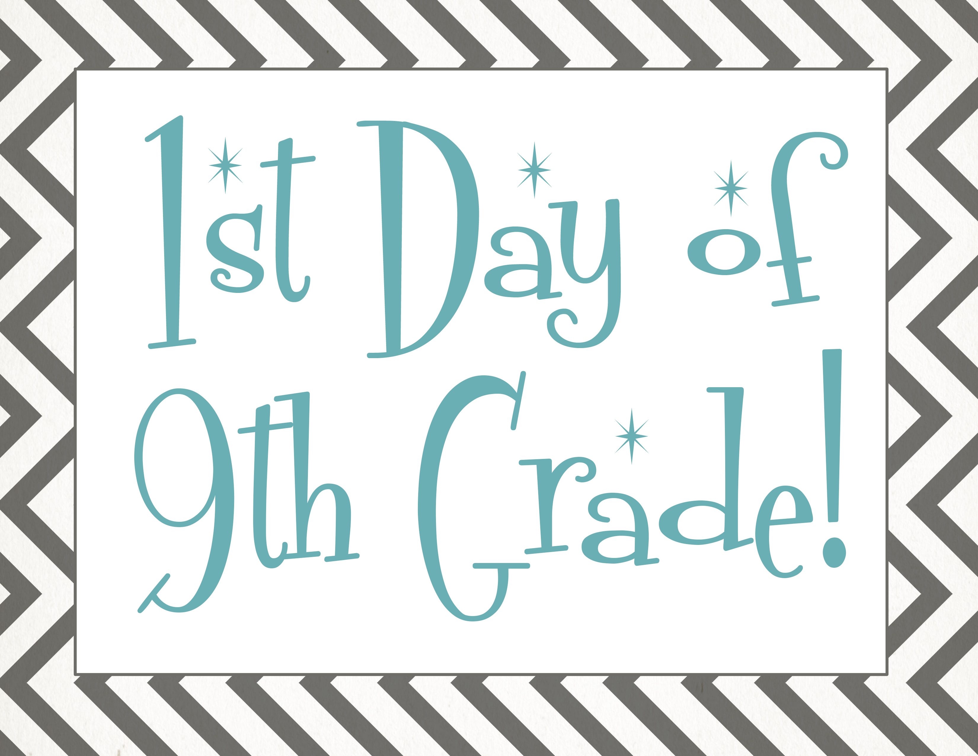 Back to School Free First Day of School Printables