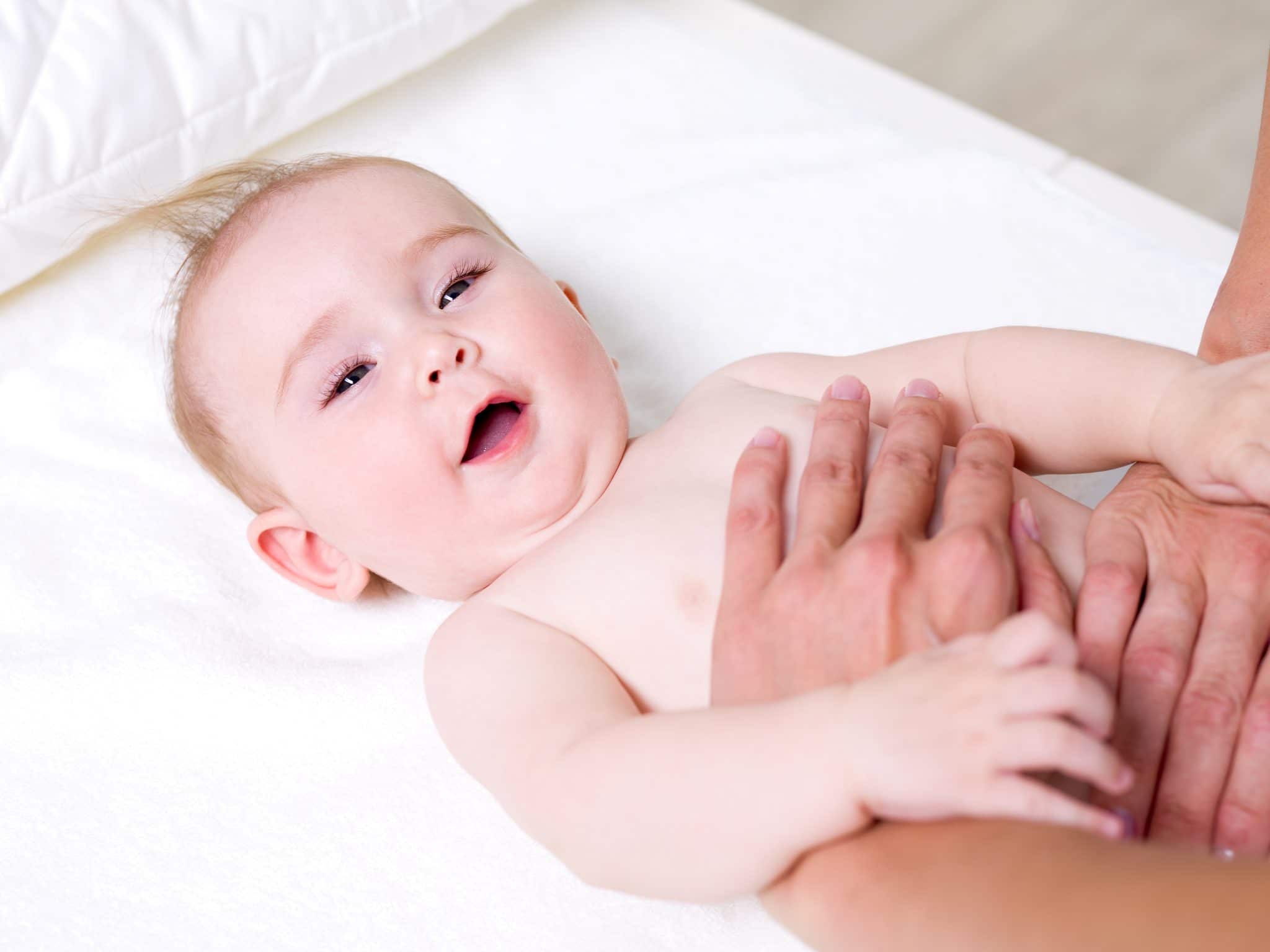 How to do the "I Love You" Baby Massage for Gassy Tummies